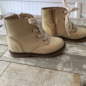 Cat & Jack iridescent gold ankle boots NWOT